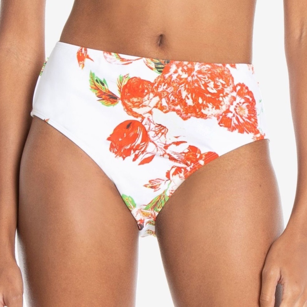 RACHEL Rachel Roy High-Waist Floral Bikini Bottoms Small‎ NWT